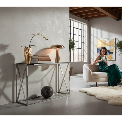 SKD-87 KONSOLA LOFT INDUSTRIALNA STAL CZARNA STAL NIERDZEWNA INOX