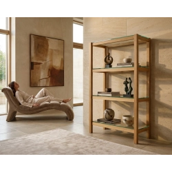 REGAŁ NA KSIĄŻKI  DREWNO LITE DĄB JESION OLCHA RNK-13