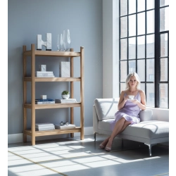 REGAŁ NA KSIĄŻKI  DREWNO LITE DĄB JESION OLCHA RNK-20