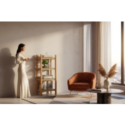 REGAŁ NA KSIĄŻKI  DREWNO LITE DĄB JESION OLCHA RNK-14