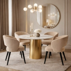 Krzesło tapicerowane DELUXE KR-8 – Tkanina Dream Velvet 202.04