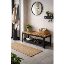 Ławka Metalowa Loft Siedzisko Drewno Lite LPD-21 Rozmiary od 50 cm do 200 cm