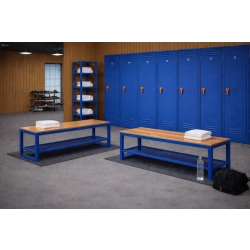 Ławka Metalowa Loft LM-159 Kolor Niebieski Siedzisko Drewno Dębowe Loft Rozmiary od 50 cm do 200 cm