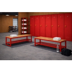 Ławka Metalowa Loft LM-159 Kolor Czerwony Siedzisko Drewno Dębowe Loft Rozmiary od 50 cm do 200 cm