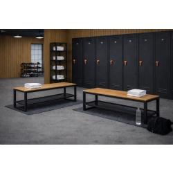 Ławka Metalowa Loft LM-159 Kolor Czarny Siedzisko Drewno Dębowe Loft Rozmiary od 50 cm do 200 cm