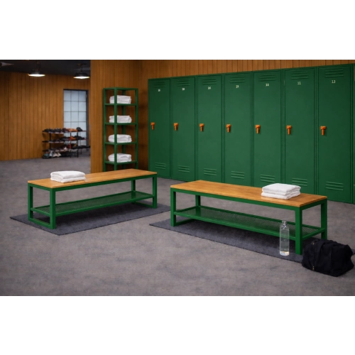 Ławka Metalowa Loft LM-159 Kolor Zielony Siedzisko Drewno Dębowe Loft Rozmiary od 50 cm do 200 cm