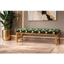 Ławeczka Pufa Tapicerowana Siedzisko Gładkie Heksagony Liście Monstery 2 LGS-110 Rozmiary od 50 cm do 200 cm