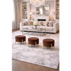 Pufa Okrągłą Noga Złota Matowa  Kolory Rozmiary Fi 35 - 40 - 45 - 50 - 55 - 60 - 65 - 70 - 75 - 80 - 85 - 90 - 95 - 100 cm