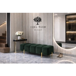 Pufa Bubble tapicerowana – nowoczesna pufa premium – nogi złote / czarne / srebrne