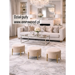 Pufa Okrągłą Noga Złota Matowa  Kolory Rozmiary Fi 35 - 40 - 45 - 50 - 55 - 60 - 65 - 70 - 75 - 80 - 85 - 90 - 95 - 100 cm