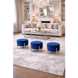 Pufa Okrągłą Noga Złota Matowa  Kolory Rozmiary Fi 35 - 40 - 45 - 50 - 55 - 60 - 65 - 70 - 75 - 80 - 85 - 90 - 95 - 100 cm