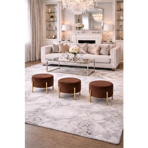 Pufa Okrągłą Noga Złota Matowa  Kolory Rozmiary Fi 35 - 40 - 45 - 50 - 55 - 60 - 65 - 70 - 75 - 80 - 85 - 90 - 95 - 100 cm