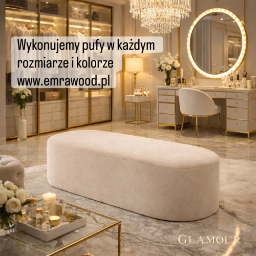 Pufa do siedzenia owalna