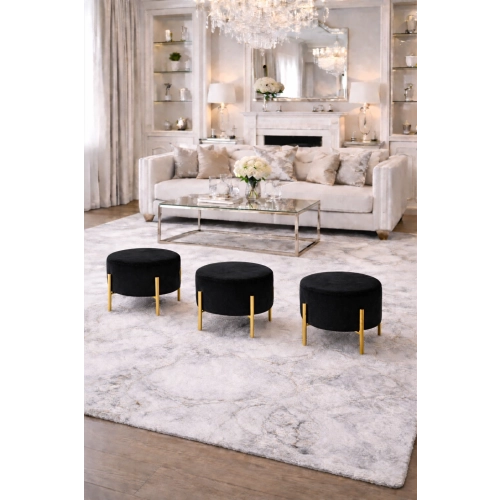 Pufa Okrągłą Noga Złota Matowa  Kolory Rozmiary Fi 35 - 40 - 45 - 50 - 55 - 60 - 65 - 70 - 75 - 80 - 85 - 90 - 95 - 100 cm