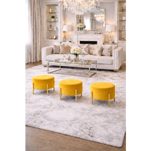 Pufa Okrągłą Noga Złota Matowa  Kolory Rozmiary Fi 35 - 40 - 45 - 50 - 55 - 60 - 65 - 70 - 75 - 80 - 85 - 90 - 95 - 100 cm