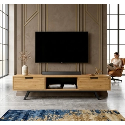 Szafka RTV-38 Drewno Lite Dąb Loft Lakier Rozmiary od 100 cm do 200 cm PREMIUM