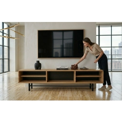 Szafka RTV-61 Drewno Lite Dąb Loft Lakier Rozmiary od 100 cm do 200 cm PREMIUM