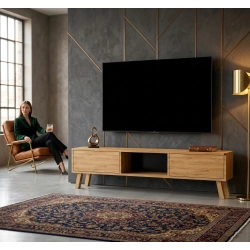 Szafka RTV-18 Drewno Lite Dąb Loft Lakier Rozmiary od 100 cm do 200 cm PREMIUM