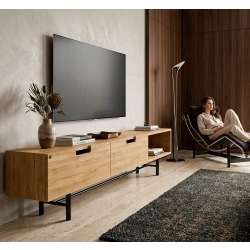 Szafka RTV-54 Drewno Lite Dąb Loft Lakier Rozmiary od 100 cm do 200 cm PREMIUM