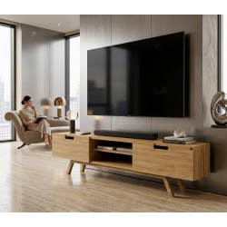 Szafka RTV-31 Drewno Lite Dąb Loft Lakier Rozmiary od 100 cm do 200 cm PREMIUM