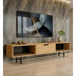 Szafka RTV-70 Drewno Lite Dąb Loft Lakier Rozmiary od 100 cm do 200 cm PREMIUM