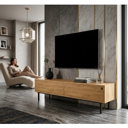 Szafka RTV-81 Drewno Lite Dąb Loft Lakier Rozmiary od 100 cm do 200 cm PREMIUM