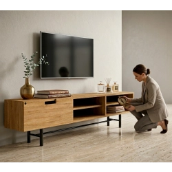 Szafka RTV-57 Drewno Lite Dąb Loft Lakier Rozmiary od 100 cm do 200 cm PREMIUM