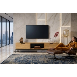 Szafka RTV-47 Drewno Lite Dąb Loft Lakier Rozmiary od 100 cm do 200 cm PREMIUM