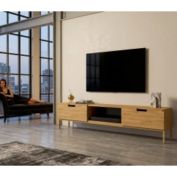 Szafka RTV-45 Drewno Lite Dąb Loft Lakier Rozmiary od 100 cm do 200 cm PREMIUM