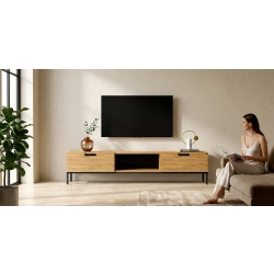 Szafka RTV-46 Drewno Lite Dąb Loft Lakier Rozmiary od 100 cm do 200 cm PREMIUM