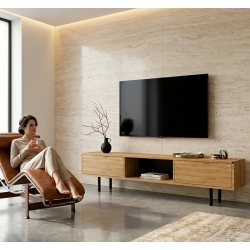 Szafka RTV-26 Drewno Lite Dąb Loft Lakier Rozmiary od 100 cm do 200 cm PREMIUM