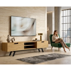 Szafka RTV-28 Drewno Lite Dąb Loft Lakier Rozmiary od 100 cm do 200 cm PREMIUM