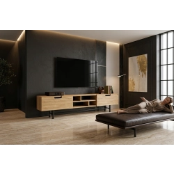 Szafka RTV-84 Drewno Lite Dąb Loft Lakier Rozmiary od 100 cm do 200 cm PREMIUM