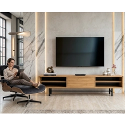 Szafka RTV-65 Drewno Lite Dąb Loft Lakier Rozmiary od 100 cm do 200 cm PREMIUM