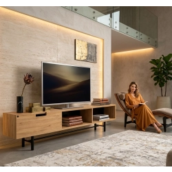 Szafka RTV-51 Drewno Lite Dąb Loft Lakier Rozmiary od 100 cm do 200 cm PREMIUM