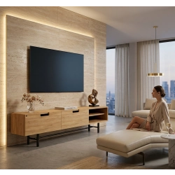 Szafka RTV-60 Drewno Lite Dąb Loft Lakier Rozmiary od 100 cm do 200 cm PREMIUM