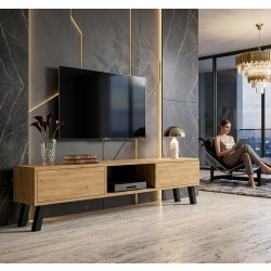 Szafka RTV-19 Drewno Lite Dąb Loft Lakier Rozmiary od 100 cm do 200 cm PREMIUM