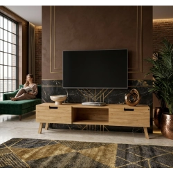 Szafka RTV-16 Drewno Lite Dąb Loft Lakier Rozmiary od 100 cm do 200 cm PREMIUM