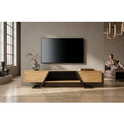 Szafka RTV-76 Drewno Lite Dąb Loft Lakier Rozmiary od 100 cm do 200 cm PREMIUM