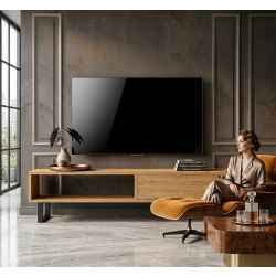 Szafka RTV-80 Drewno Lite Dąb Loft Lakier Rozmiary od 100 cm do 200 cm PREMIUM