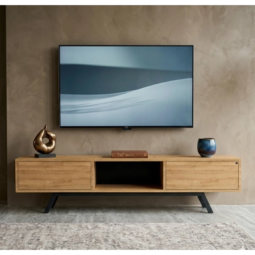 Szafka RTV-37 Drewno Lite Dąb Loft Lakier Rozmiary od 100 cm do 200 cm PREMIUM