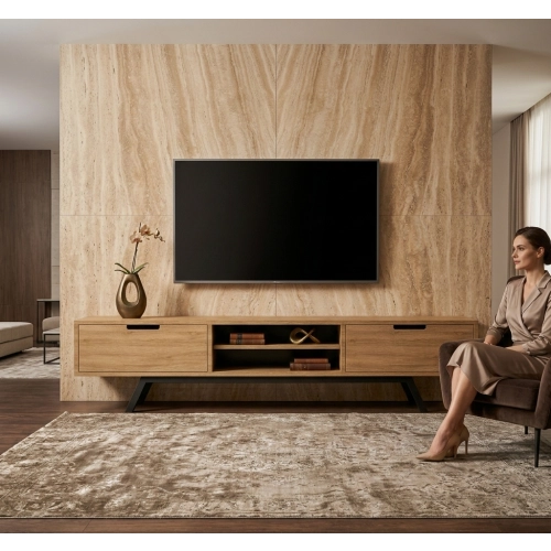 Szafka RTV-29 Drewno Lite Dąb Loft Lakier Rozmiary od 100 cm do 200 cm PREMIUM