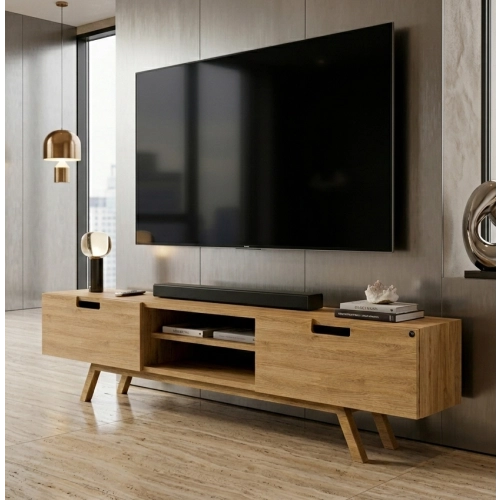 Szafka RTV-31 Drewno Lite Dąb Loft Lakier Rozmiary od 100 cm do 200 cm PREMIUM