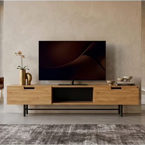 Szafka RTV-24 Drewno Lite Dąb Loft Lakier Rozmiary od 100 cm do 200 cm PREMIUM