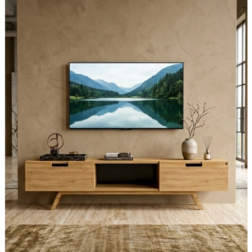 Szafka RTV-36 Drewno Lite Dąb Loft Lakier Rozmiary od 100 cm do 200 cm PREMIUM