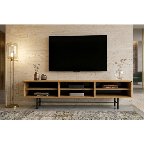 Szafka RTV-64 Drewno Lite Dąb Loft Lakier Rozmiary od 100 cm do 200 cm PREMIUM