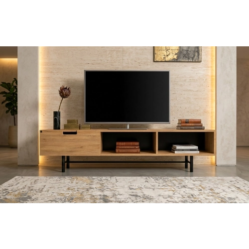 Szafka RTV-51 Drewno Lite Dąb Loft Lakier Rozmiary od 100 cm do 200 cm PREMIUM