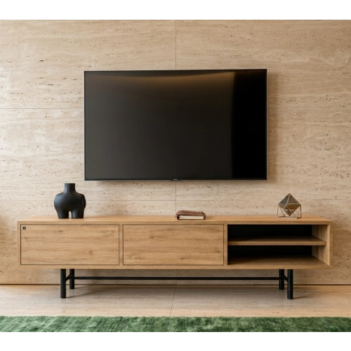 Szafka RTV-58 Drewno Lite Dąb Loft Lakier Rozmiary od 100 cm do 200 cm PREMIUM