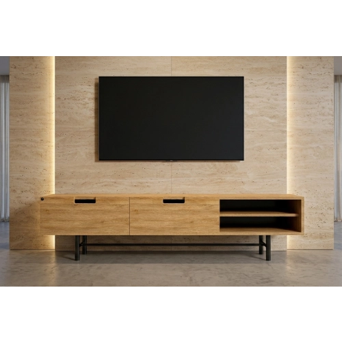 Szafka RTV-60 Drewno Lite Dąb Loft Lakier Rozmiary od 100 cm do 200 cm PREMIUM