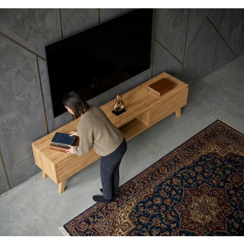 Szafka RTV-18 Drewno Lite Dąb Loft Lakier Rozmiary od 100 cm do 200 cm PREMIUM